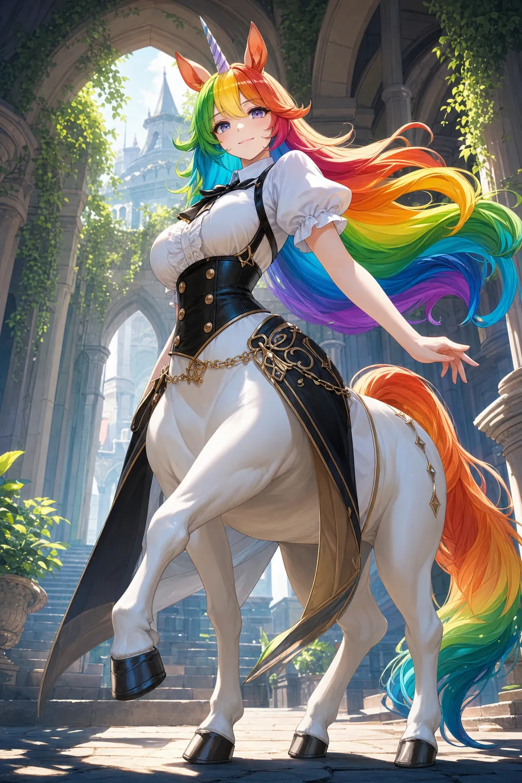 ai character: Liora, the Unicorn Centaur background